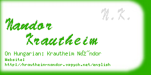 nandor krautheim business card